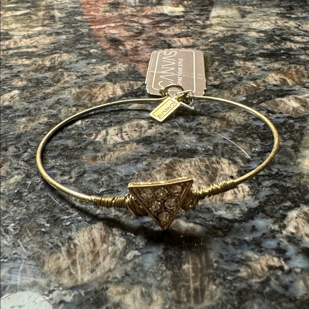 NEW with tag Canvas Gold Bracelet with Charm